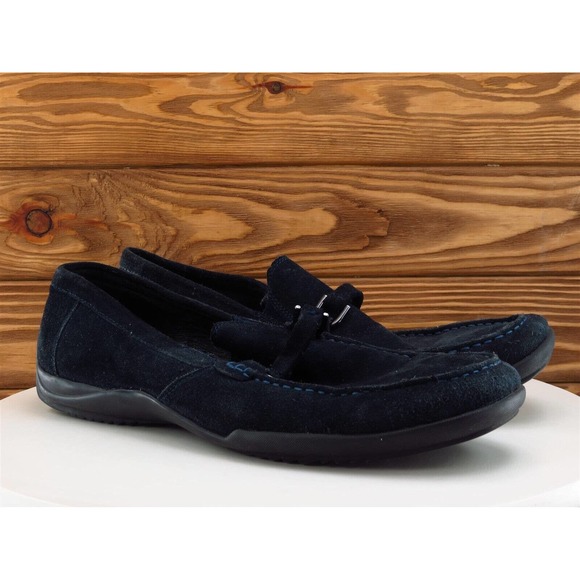 Calvin Klein Sz 10 Loafer Blue Suede Men Slip On Galvin Medium (D,‎ M)